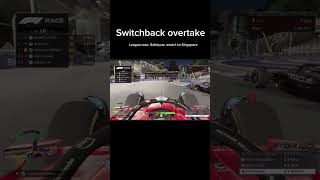 F1 Leaguerace switchback overtake after safetycar restart Track Marina Bay CiurcutSingaporef1 [upl. by Cruz]