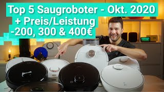 SAUGROBOTER TEST 2020  Die TOP 5 im VERGLEICH amp BESTEN STAUBSAUGER ROBOTER bis 200€ 300€ amp 400€ [upl. by Arihs]