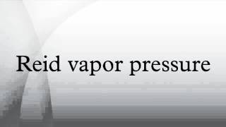 Reid vapor pressure [upl. by Notsirhc47]