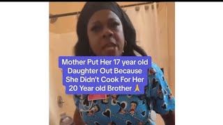 mom kicks out 17 year old daughter because she dont cook for half brother [upl. by Adlaremse424]