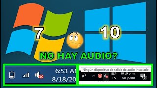 Ningún Dispositivo de salida de Audio Instalado Windows 10 y 7 [upl. by Georgi686]