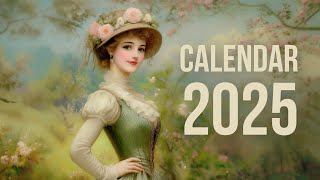 Victorian Women Wall Calendar 2025 [upl. by Hooge372]