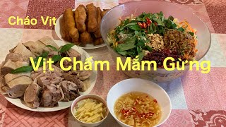 Cuộc Sống Phần Lan🇫🇮  Cháo Vịt Gỏi Rau Cải  Thịt Vịt Chấm Nước Mắm Gừng [upl. by Vasili450]