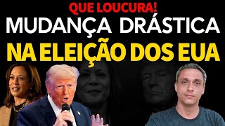 LOUCURA  Kamala cresce e Trump cai nas pesquisas A eleição mais estranha da história [upl. by Asilenna]