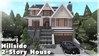 BLOXBURG Hillside 2 Story House Speedbuild  Roblox House Build [upl. by Nnaerb]