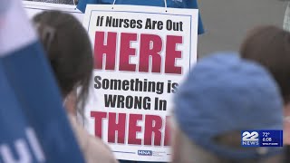 Baystate Health nurses fight for better pay safer conditions [upl. by Enawd]