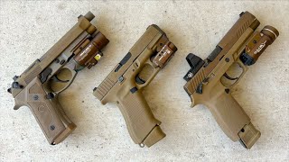 Glock 19X vs Beretta M9A3 vs Sig Sauer M17 P320 [upl. by Icnarf]