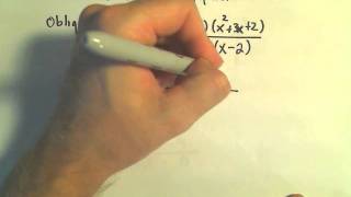 Graphing a Rational Function that has an ObliqueSlant Asymptote and a Vertical Asymptote [upl. by Llerroj]