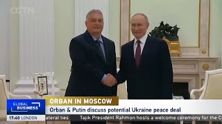 Orban and Putin discuss Ukraine peace in Moscow [upl. by Aihsenal]