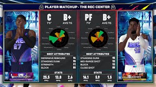 BEST 70 CENTER BUILD NBA 2K25 NEXT GEN GOING CRAZY IN THE REC [upl. by Lydie169]