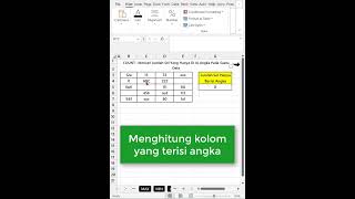 Menghitung kolom yang berisi angka di excel [upl. by Argela]