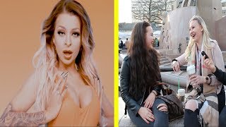 Katja Krasavice Lied  DICKE LIPPEN LIVE REAKTIONEN VON DER STRAßE [upl. by Chesnut345]