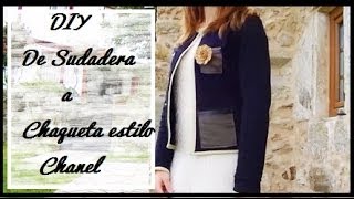 DIY De Sudadera a Chaqueta estilo Chanel [upl. by Yelime]