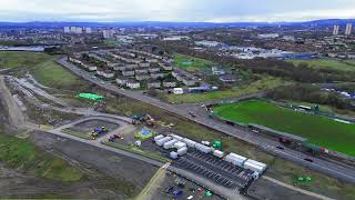 Drone footage Construction site of HMP Glasgow part 1 [upl. by Doykos442]