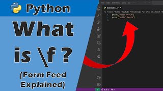 What is \f backslash f Form Feed Escape Character Explained [upl. by Tobin]