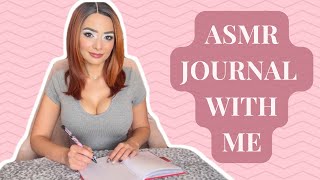 ASMR Journal With Me 📝  Writing Sounds  Soft Spoken [upl. by Icnarf]