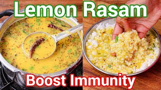 2 in 1 Lemon Rasam Recipe  Boost Immunity Naturally  Marriage Style Nimbu Rasam Soup [upl. by Harbison]