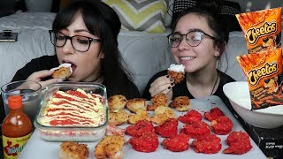 FLAMIN HOT CHEETO SHRIMP COCONUT SHRIMP ELOTE MUKBANG  EATING SHOW [upl. by Helban]