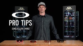 Sunglass Lens Change  OAKLEY PRO TIPS [upl. by Teerell]