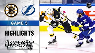 NHL Highlights  Second Round Gm5 Bruins  Lightning  Aug 31 2020 [upl. by Orland]