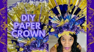 HOW TO MAKE PAPER CROWN DIY PAPER CROWN  Dollar TreeDIY [upl. by Aisenet]