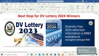 DV Lottery 2024 Next Step After Selection  DS 260 Form  DV program Information  DV Eligibility [upl. by Nwahsak215]