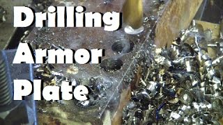 Making holes in Armor Plate Cheap twist drill vs good twist drill [upl. by Bogie]