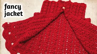 बड़ी आसान सी crosia jackethow to crochet jacket for womencrochet jacket tutorial [upl. by Eatnad]