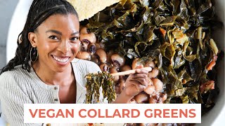 DELICIOUS SOUTHERN COLLARD GREENS  smoky tender and vegan [upl. by Oech458]