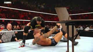 Raw John Cena vs Randy Orton  Tables Match [upl. by Antonin]