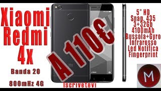 Xiaomi Redmi 4X  Incredibile per 110€ [upl. by Tudor]