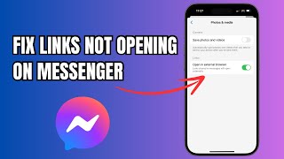 Fix Links Not Opening On Messenger  Messenger Links Not Working  Problem Fixed [upl. by Boswall]