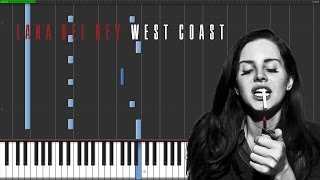 Lana Del Rey  West Coast PIANO TUTORIAL [upl. by Asseret240]