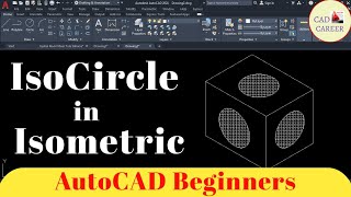 How to draw IsoCircle in AutoCAD  ISOCIRCLE in Isometric  how to create circle in Isometric [upl. by Tomkin112]