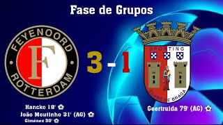 Relato Antena 1 Feyenoord x SC Braga Liga dos Campeões  Fase de Grupos [upl. by Sparke]