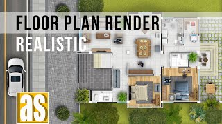 Floor Plan Rendering in Photoshop Photoshop Tutorial  Part 1 [upl. by Theresina42]