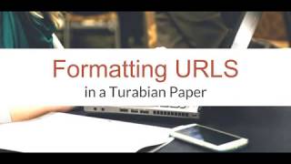 Formatting URLs in Turabian [upl. by Naillij]