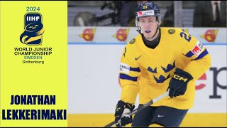 2024 WJC  Jonathan Lekkerimaki Highlights [upl. by Elleyoj]