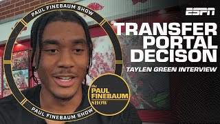 Taylen Green on transfer portal decision amp Bobby Petrino’s coaching style  The Paul Finebaum Show [upl. by Elrebmik]