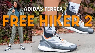 A SOLID AND COMFY FALL BOOT ADIDAS TERREX FREE HIKER 2 On Foot Review and How to Style [upl. by Aehsa410]