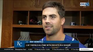 Merrifield on his 200th hit Its a special accomplishment [upl. by Anaerb184]