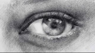 How to Draw Realistic Eyes  Pencil Shading Exercise [upl. by Akiram440]