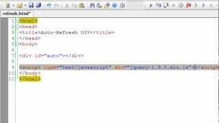 AutoRefresh Specific HTML Section using jQuery [upl. by Reniti]