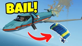 I Tried JUMPING OUT BEFORE THE CRASH Stormworks Plane Crash Survival [upl. by Alenoel]