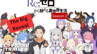 The Wait is Over Rezero Season 3 Trailer Review  Epic Moments [upl. by Allayne]