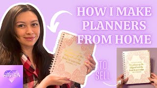 How I make my hardcover planners from home to sell smallbusiness planner workfromhome [upl. by Rennoc141]