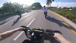 EPIC CHASE AND GETAWAY IN MIAMI MLK 2019 RIDEOUT X REAL BIKELIFE ONLY [upl. by Farlee]