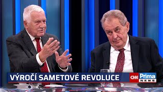 Speciál CNN Prima NEWS Václav Klaus a Miloš Zeman vzpomínají na sametovou revoluci [upl. by Caitrin]