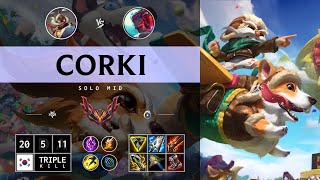 Corki Mid vs Yone  KR Grandmaster Patch 1413 [upl. by Melise333]