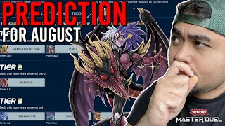 PREDICTION BANLIST for the Month of AUGUST [upl. by Kramer]